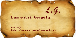 Laurentzi Gergely névjegykártya